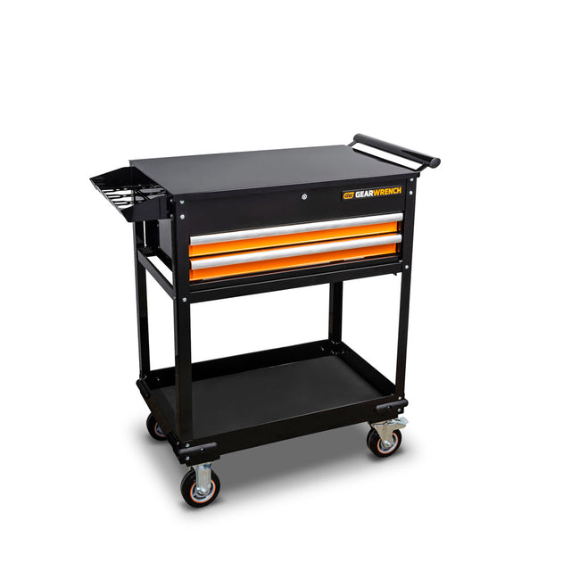 GearWrench 83167 32" 2 Drawer Black & Orange Utility Cart