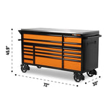 GearWrench 83238 72 in. x 30 in. 17 Drawer Professional Mobile Workbench with Stainless Steel Worktop - 6