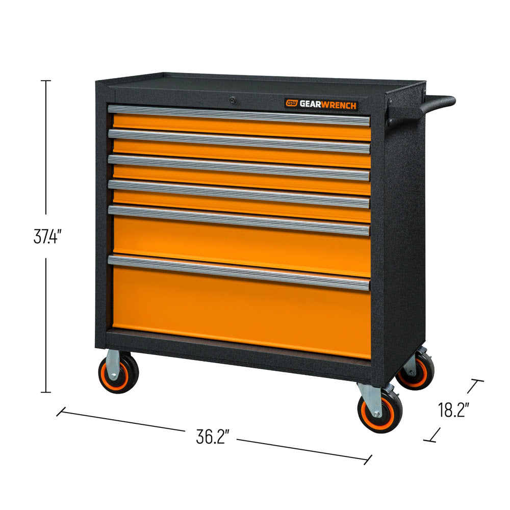 GearWrench 83243 36" 6 Drawer GSX Series Rolling Tool Cabinet - 7