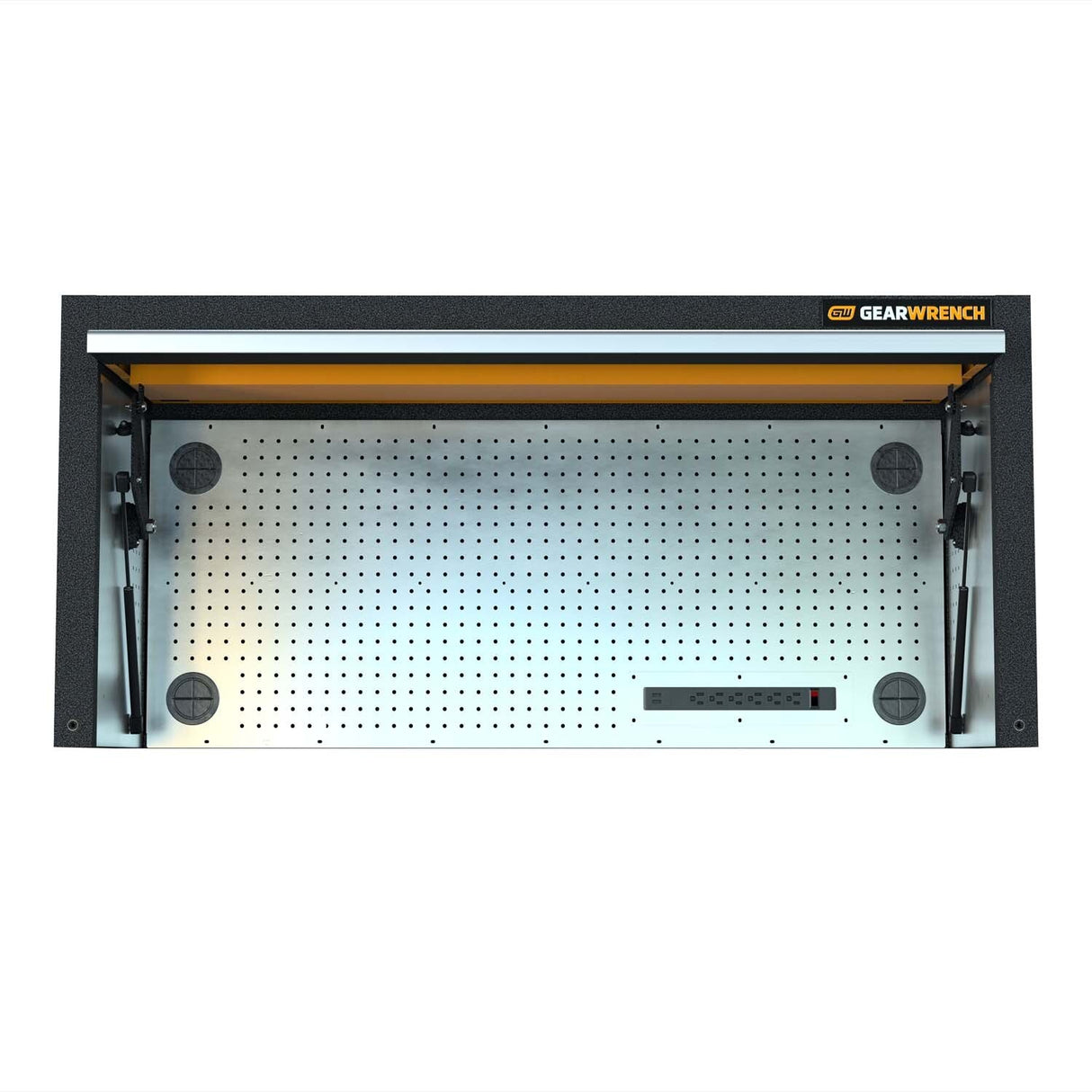 GearWrench 83247HTC 52 Inch Top Mount Hutch for Rolling Tool Cabinet with Stainless Steel Pegboard 51.67 in W x 17.9 in D x 24 in H - 3