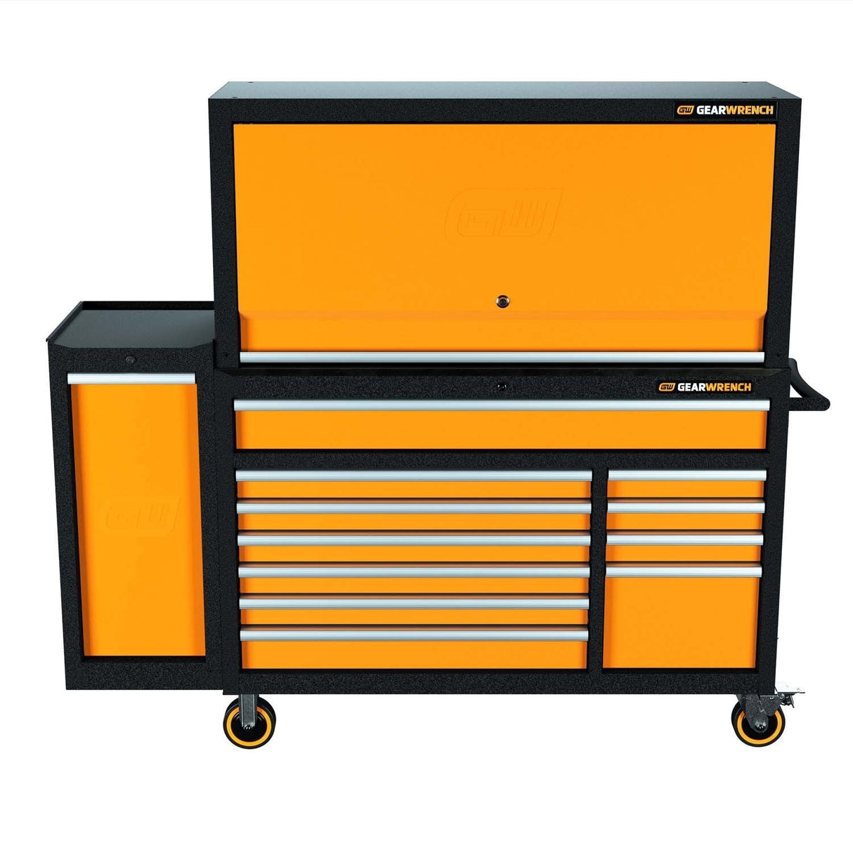 GearWrench 83247HTC 52 Inch Top Mount Hutch for Rolling Tool Cabinet with Stainless Steel Pegboard 51.67 in W x 17.9 in D x 24 in H - 6