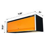 GearWrench 83249HTC 72 in x 24 in Top Mount Hutch for Rolling Tool Cabinet with Stainless Steel Pegboard - 4