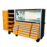 GearWrench 83249HTC 72 in x 24 in Top Mount Hutch for Rolling Tool Cabinet with Stainless Steel Pegboard - 5