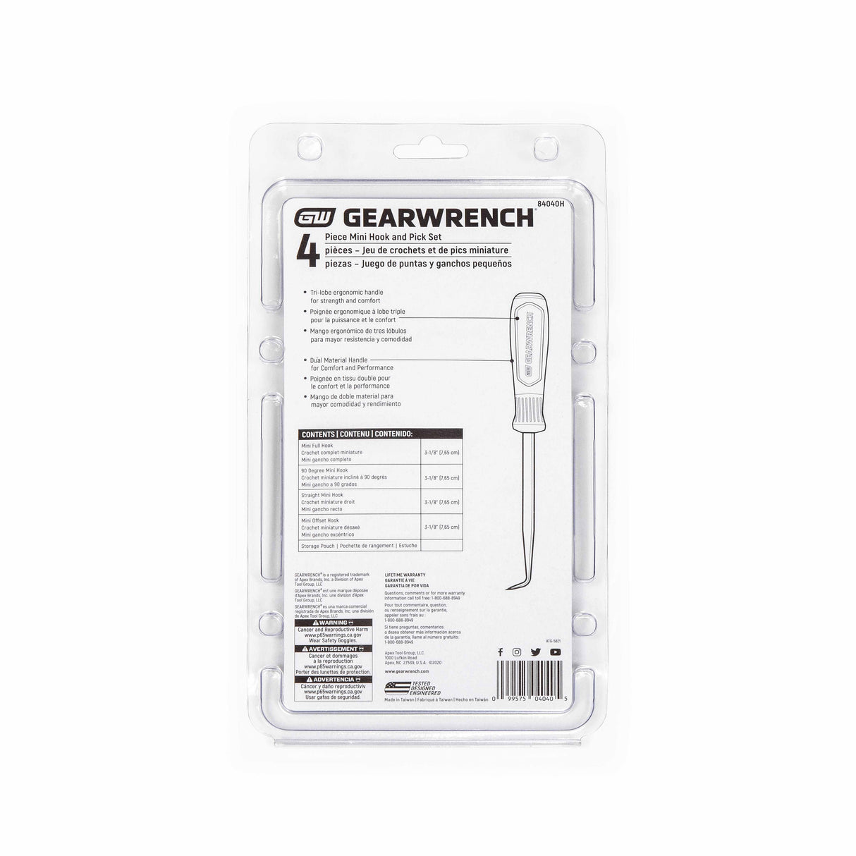 GearWrench 84040H 4 Pc. Mini Hook & Pick Set - 2