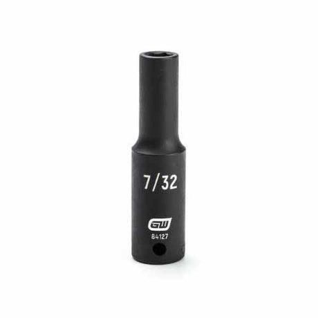GearWrench 84127 1/4" Drive 6 Point Deep Impact SAE Socket 7/32"