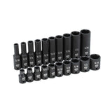 GearWrench 84900 20 Pc. 1/4" Drive 6 Point Standard & Deep Impact SAE Socket Set - 2