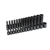 GearWrench 84901 28 Pc. 1/4" Drive 6 Point Standard & Deep Impact Metric Socket Set - 2