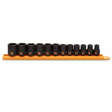 GearWrench 84911H 12 Piece 3/8" Drive 6 Point Metric Hi-Viz Impact Socket Set