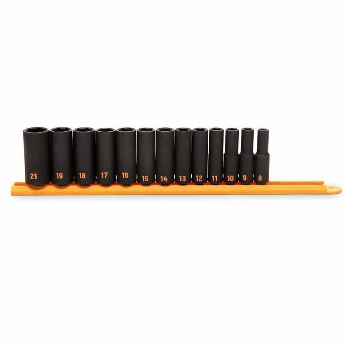 GearWrench 84914H 13 Piece 3/8" Drive 6 Point Metric Hi-Viz Deep Impact Socket Set