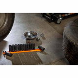 GearWrench 84914H 13 Piece 3/8" Drive 6 Point Metric Hi-Viz Deep Impact Socket Set - 7