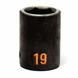 GearWrench 84930H 12 Piece 1/2" Drive 6 Point Metric Hi-Viz Impact Socket Set - 5