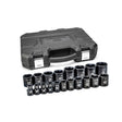 GearWrench 84932N 19 Pc. 1/2" Drive 6 Point Standard Impact SAE Socket Set