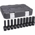 GearWrench 84943N 10 Pc. 1/2" Drive 6 Point Deep Universal Impact SAE Socket Set