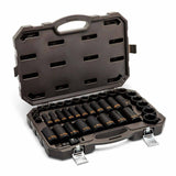 GearWrench 84947H 39 Piece 1/2" Drive 6 Point SAE Hi-Viz Standard & Deep Impact Socket Set - 3