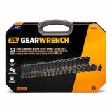 GearWrench 84947H 39 Piece 1/2" Drive 6 Point SAE Hi-Viz Standard & Deep Impact Socket Set - 4