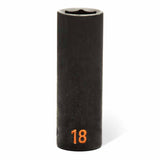 GearWrench 84948H 39 Piece 1/2" Drive 6 Point Metric Hi-Viz Standard & Deep Impact Socket Set - 8