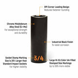 GearWrench 84949H 27 Piece 1/2" Drive 6 Point SAE Hi-Viz/Metric Hi-Viz Deep Impact Socket Set - 2