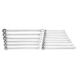 GearWrench 85985-07 15 Pc. 72-Tooth 12 Point XL GearBox Double Box Ratcheting Metric Wrench Set