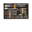 GearWrench 86522 16 Pc. 1/2" 90-Tooth Ratchet & Drive Tool Set with EVA Foam Tray