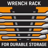 GearWrench 86730 SAE/MM Flex Combination Ratcheting Wrench Set (25 Piece) - 8