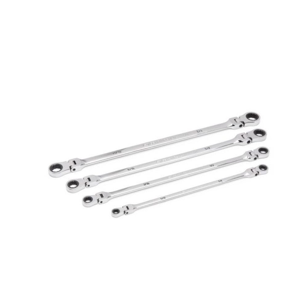 GearWrench 86831 4 Piece 90-Tooth 12 Point SAE GearBox Double Flex Ratcheting Wrench Set - 2
