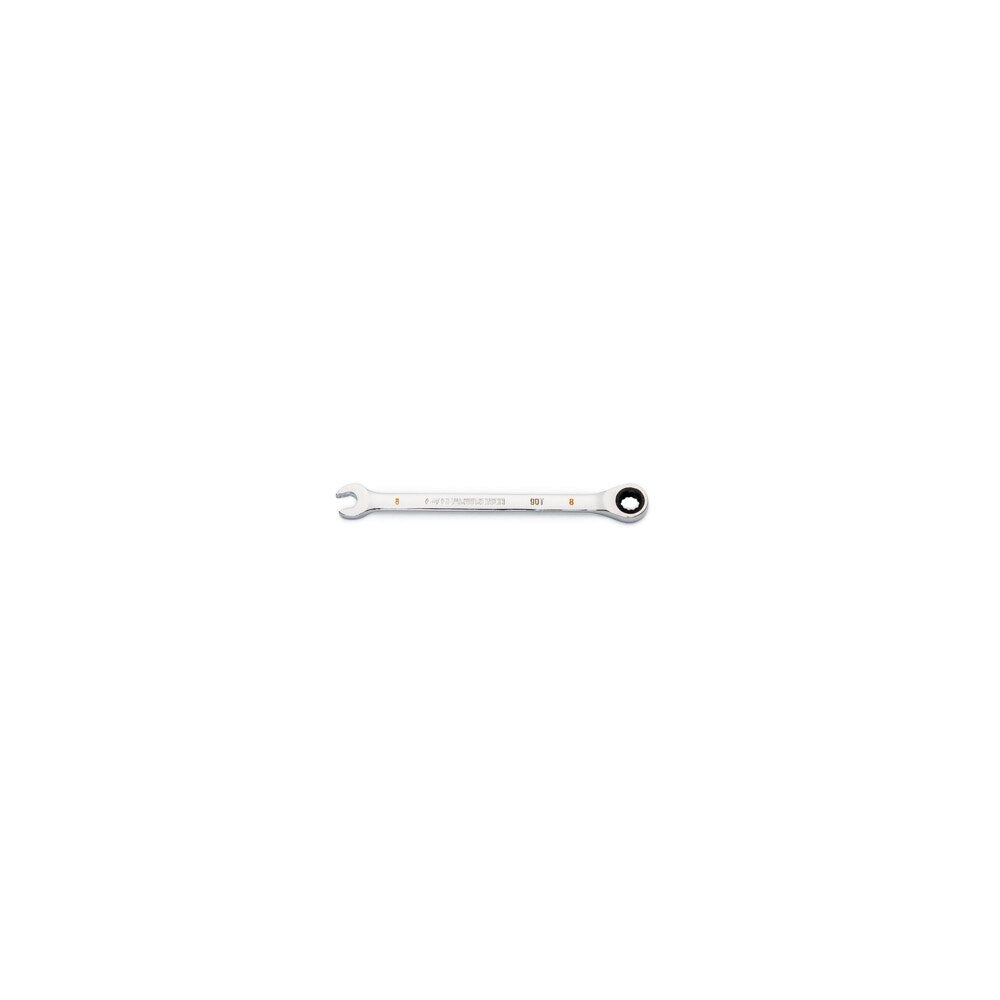GearWrench 86908 8mm 90-Tooth 12 Point Ratcheting Combination Wrench