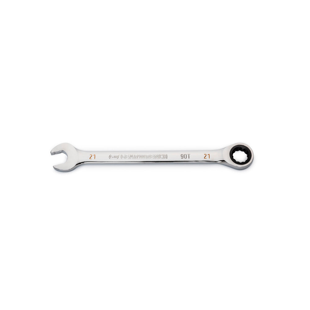 GearWrench 86921 21mm 90-Tooth 12 Point Ratcheting Combination Wrench
