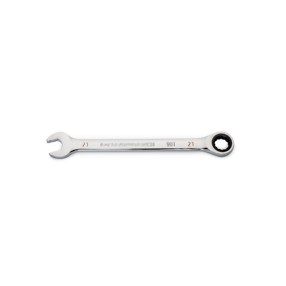 GearWrench 86921 21mm 90-Tooth 12 Point Ratcheting Combination Wrench