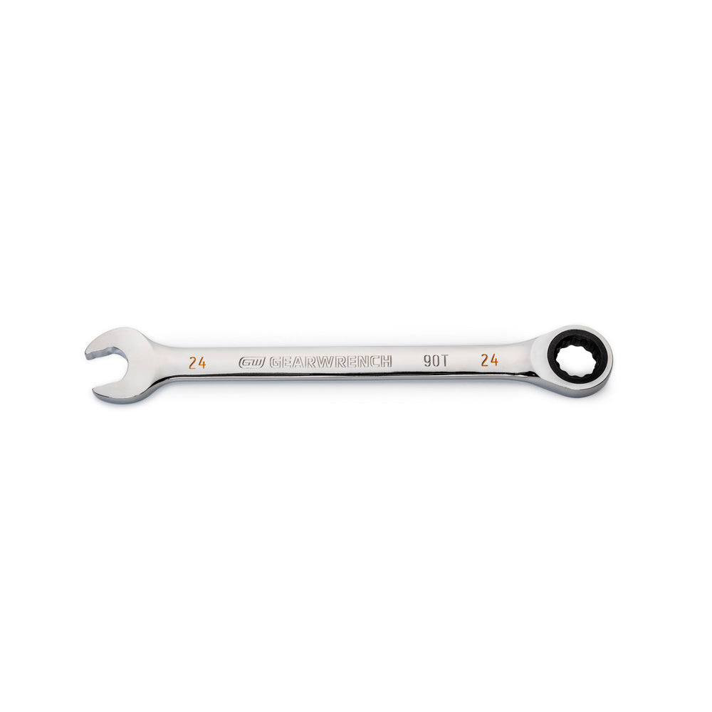 GearWrench 86924 24mm 90-Tooth 12 Point Ratcheting Combination Wrench