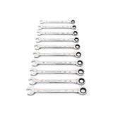 GearWrench 86927 12 Pc. 90-Tooth 12 Point Metric Combination Ratcheting Wrench Set