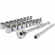 GearWrench 8802A 22 Pc. 1/2" Dr. SAE/Metric Socket Set