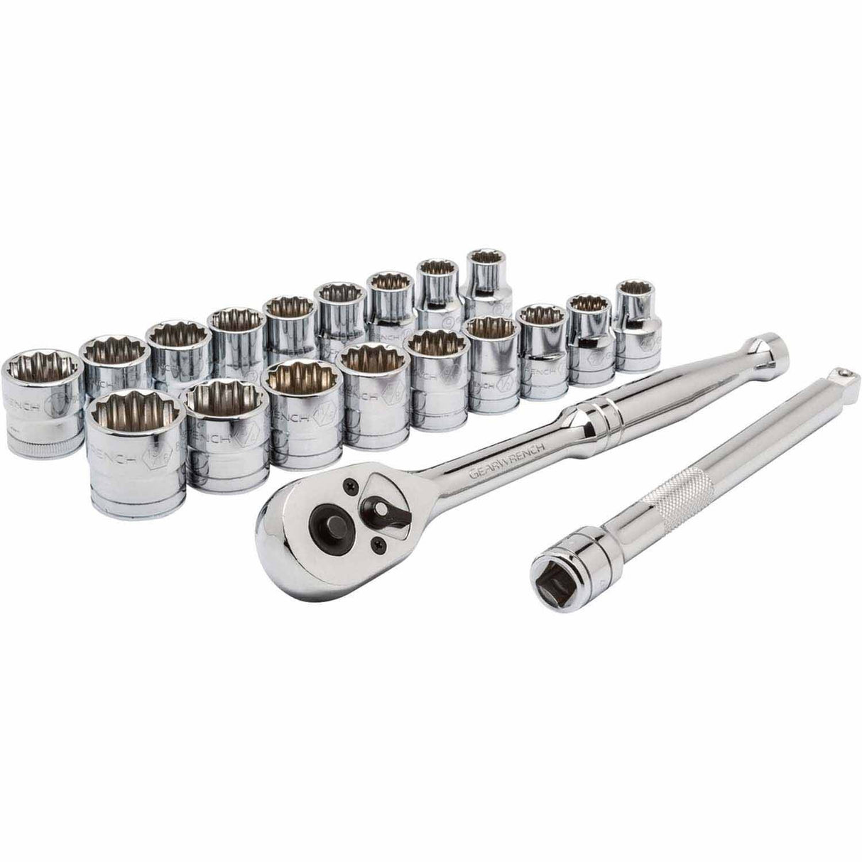 GearWrench 8802A 22 Pc. 1/2" Dr. SAE/Metric Socket Set