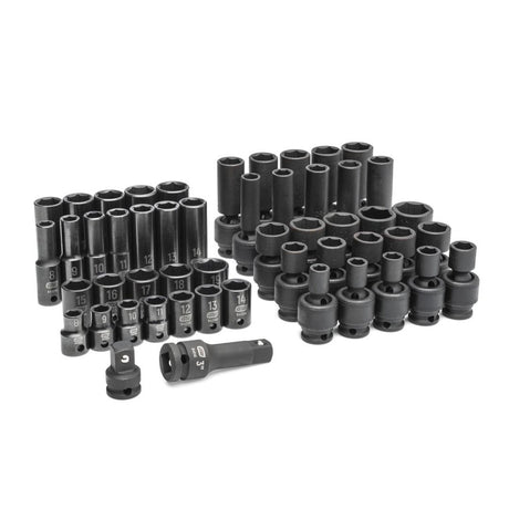 GearWrench 89092 3/8" Drive 6-Point Metric Standard and Deep Impact Socket Set (51 Piece)