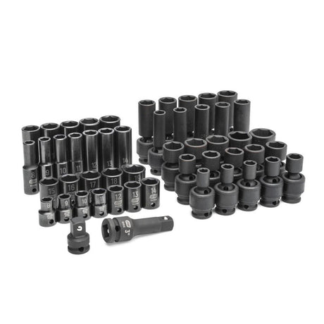 GearWrench 89092 3/8" Drive 6-Point Metric Standard and Deep Impact Socket Set (51 Piece)