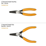 GearWrench 89700 7" Fixed Tip Internal and External Snap Ring Plier Set with Pouch (2 Piece Set) - 2