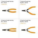 GearWrench 89701 Fixed Tip Internal External Snap Ring Pliers Set 7" and 9" with Tool Pouch (4 Piece Set) - 2