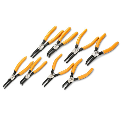 GearWrench 89702 7" and 9" Fixed Tip Internal External Snap Ring Pliers Set with Pouch (8 Piece)