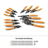 GearWrench 89710 Convertible Push Button Snap Ring Pliers Set with Case (12 Piece) - 2