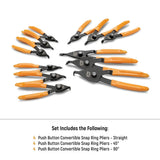 GearWrench 89710 Convertible Push Button Snap Ring Pliers Set with Case (12 Piece) - 2