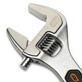 GearWrench 89750 8" and 10" Chrome Adjustable Wrench Set with Wide Jaws (2 Piece) - 3