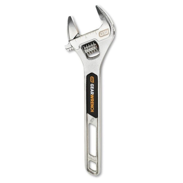 GearWrench 89752 8" Chrome Adjustable Wrench 30mm Jaw Capacity