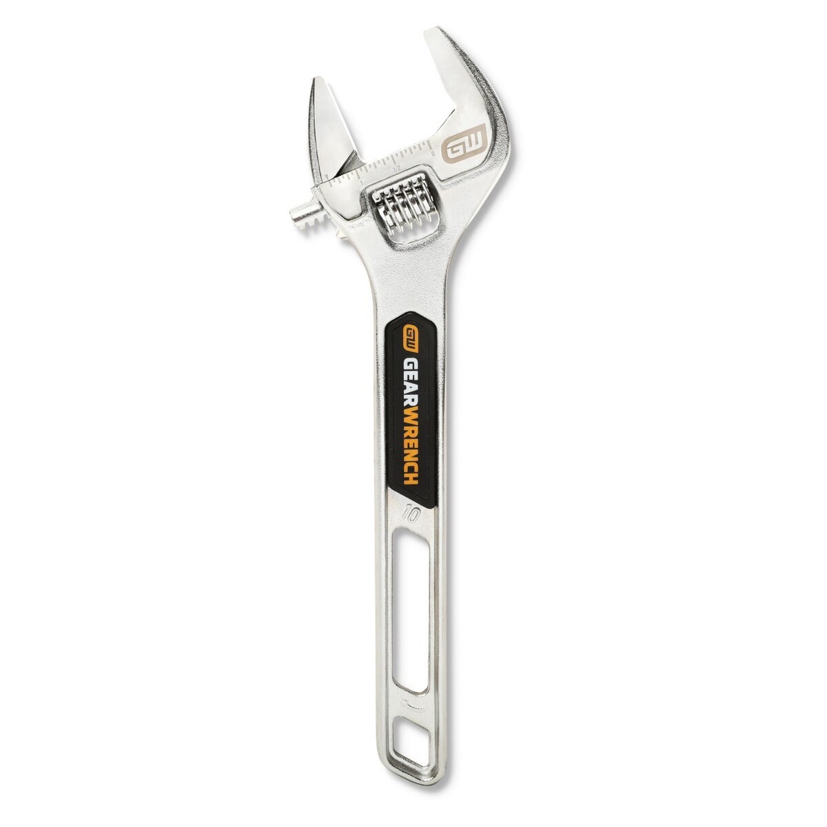 GearWrench 89753 10" Chrome Adjustable Wrench with 37mm Jaw Capacity
