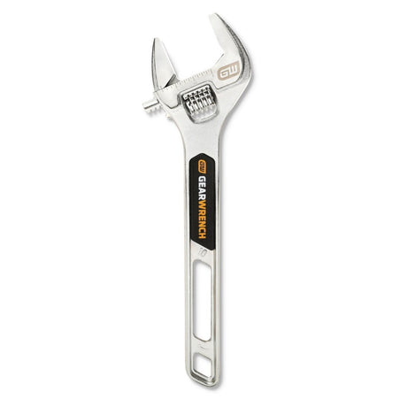 GearWrench 89753 10" Chrome Adjustable Wrench with 37mm Jaw Capacity