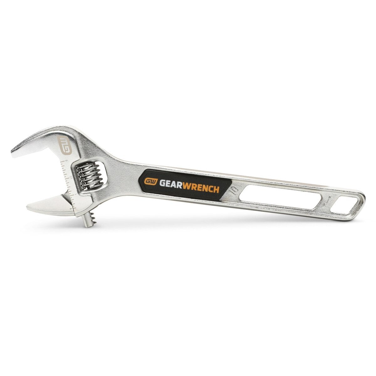 GearWrench 89753 10" Chrome Adjustable Wrench with 37mm Jaw Capacity - 4