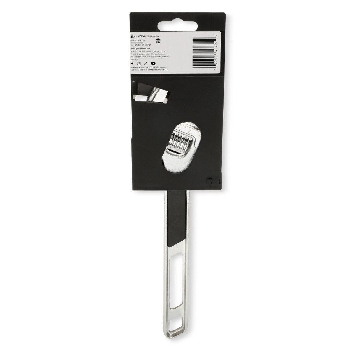 GearWrench 89753 10" Chrome Adjustable Wrench with 37mm Jaw Capacity - 6