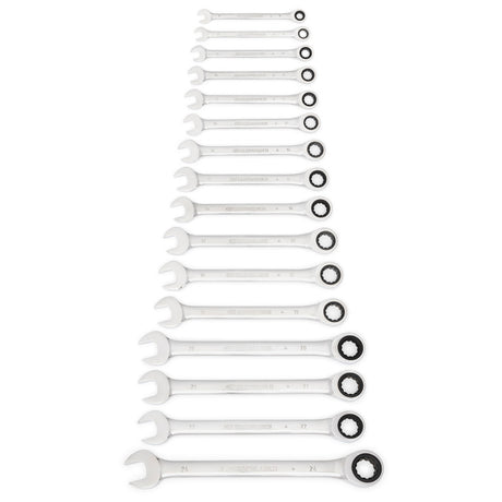 GearWrench 9416 16 Pc. 72-Tooth 12 Point Ratcheting Combination Metric Wrench Set