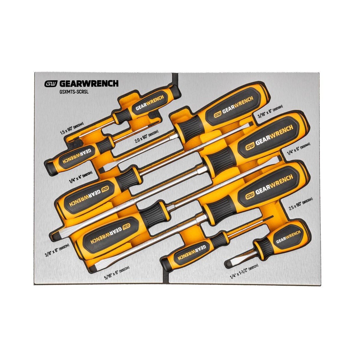 GearWrench GSXMTSKITB Premium Pliers and Screwdrivers Set with Foam Storage Trays (33 Piece) - 3
