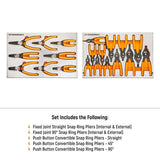 GearWrench GSXMTSKITC Premium Snap Ring Pliers Set with Foam Storage Trays (20 Piece) - 2