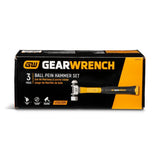 GearWrench GWH3PCBP Ball Pein Hammer Set with Fiberglass Handles 16 oz 24 oz 32 oz (3 Piece Set) - 7