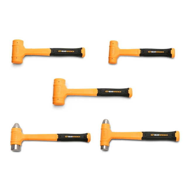 GearWrench GWH5PCDB Dead Blow Hammer Set with Ball Pein Hammers (5 Piece Set)